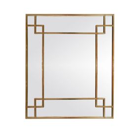 Miroir déco metal doré 95 x 80 cm Emde
