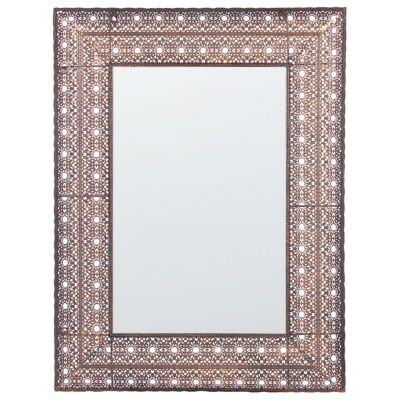 Miroir DEHRADUN 69 cm 90 cm Métal Cuivré