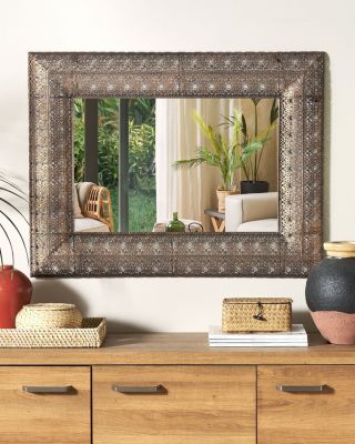 Miroir DEHRADUN 69 cm 90 cm Métal Cuivré