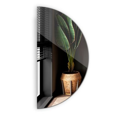 Miroir demi-rond Tulup 50 x 100 cm grand pour chambre 1 pièce