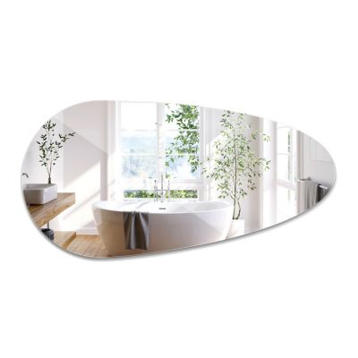 Miroir Design Fluide ArtPrintCave 50x100 cm Design Élégant Ovale
