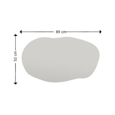 Miroir Dpecchi, Verre miroité, Objet d'ameublement mural, Décoration avec miroir, 52x2h89 cm, Noir