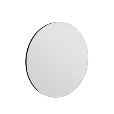 Miroir Dperell, Verre miroité, Objet d'ameublement mural, Décoration avec miroir, 70x2h70 cm, Noir