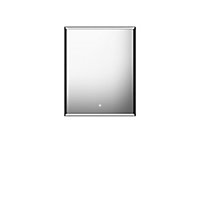 Miroir éclairant LED cadre noir Pura H. 75 x L. 60 cm