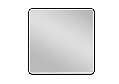 Miroir éclairant LED Lyon Chic noir 60 x 60 cm