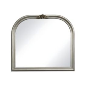 Miroir en bois de paulownia - L. 90 x H. 81 cm - Argenté - IZEY