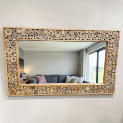 Miroir en bois massif 100x60 cm