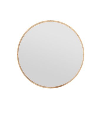 Miroir en bois "Ozze"  60 x 60 cm  Beige