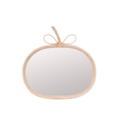 Miroir en forme de pomme en rotin 42x42cm