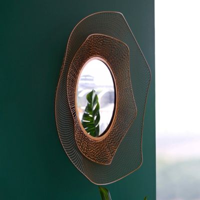 Miroir en métal forme organique 79 cm  Oviala