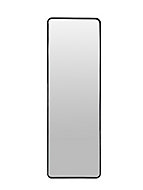Miroir en métal rectangle 40 x 120 cm noir