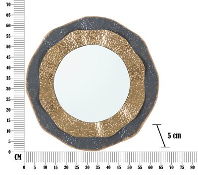 Miroir en métal Shai Dark 65.5x5 cm