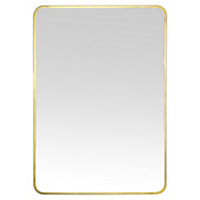 Miroir en métal rectangle l.61 x H.91 cm doré