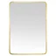 Miroir en métal rectangle l.61 x H.91 cm doré