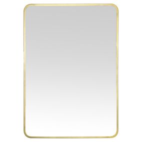 Miroir en métal rectangle l.61 x H.91 cm doré