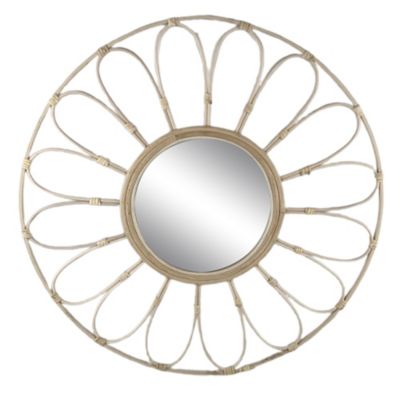 Miroir en rotin forme fleur Ø.50 cm Ormani