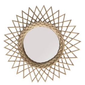 Miroir en rotin naturel 'Deko&co'