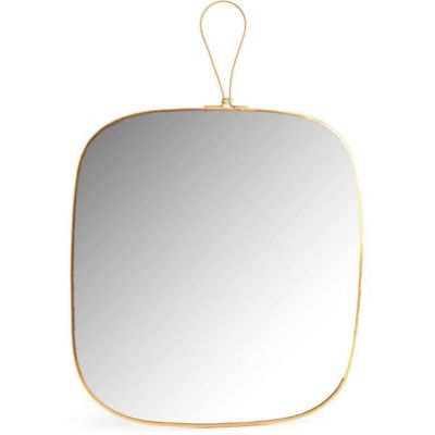 Miroir en verre et métal doré James 27x39 cm