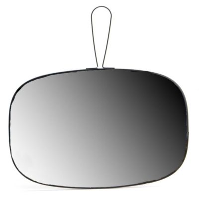 Miroir en verre et métal noir James 20x30 cm
