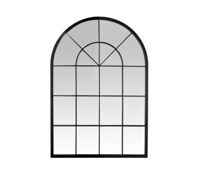 Miroir fenêtre style industriel L.93 x H.135 x P.8cm métal noir