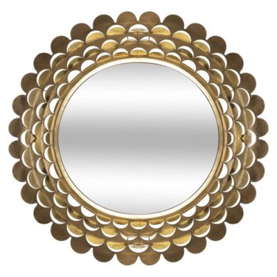 Miroir "Fleur" - métal doré D91 cm - Atmosphera