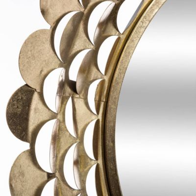 Miroir "Fleur" - métal doré D91 cm - Atmosphera