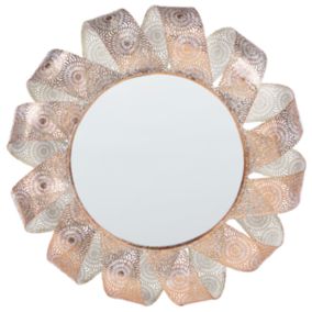 Miroir glamour en métal blanc MANGALORE