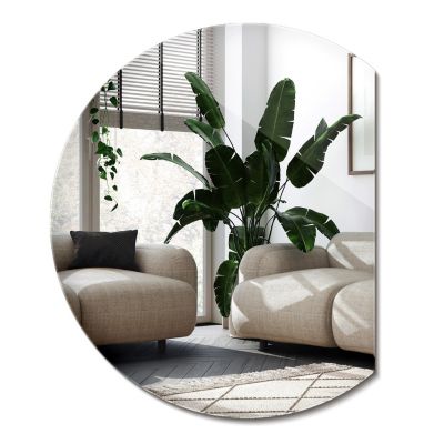 Miroir Grande Taille Design Wallfluent 84 x 100 cm Miroir Sur Crédence Salle De Bain