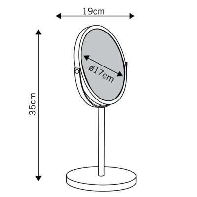 Miroir grossissant 5x DEBLANCH à poser chromé