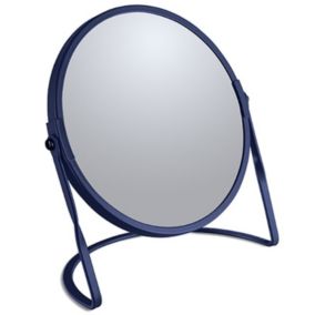 Miroir grossissant sur pied Acier AKIRA Bleu mat Spirella