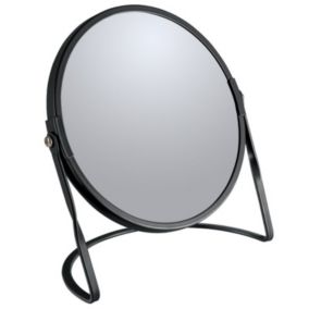 Miroir grossissant sur pied Acier AKIRA Noir mat Spirella