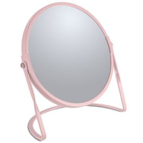 Miroir grossissant sur pied Acier AKIRA Rose mat Spirella