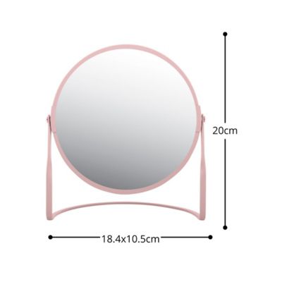 Miroir grossissant sur pied Acier AKIRA Rose mat Spirella
