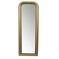 Miroir habilleuse doré H.150 x l.50 cm