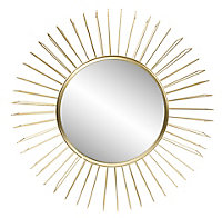 Miroir Hélios design doré Ø47cm Brio