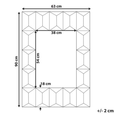 Miroir HIZOTE 63 cm 90 cm Bois Marron