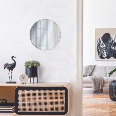 Miroir - HOME DECO FACTORY - Extra Plat - Rond - Or
