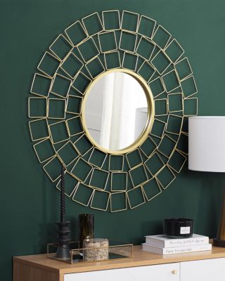 Miroir LABRIT 90 cm 90 cm Métal Doré