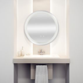 Miroir LED Maratea 80 x 80 x 3 cm argent pro.tec