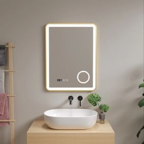 Miroir LED Pescara pour salle de bain 70 x 50 cm or pro.tec