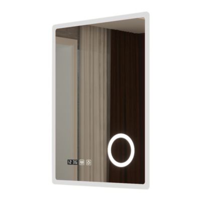 Miroir LED Racale pour salle de bain 80 x 60 cm blanc pro.tec