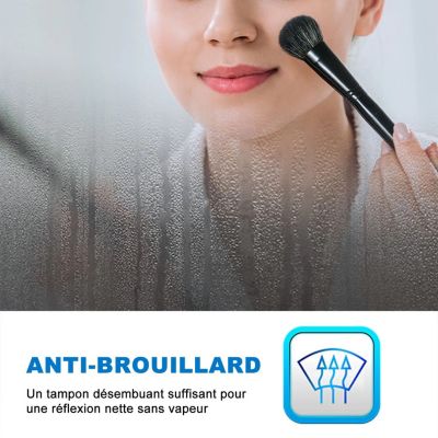 Miroir LED Salle de bain 160x80cm avec horloge digitale et hauts parleurs Bluetooth SANILAND