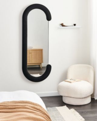 Miroir LOCHES 54 cm 158 cm Velours Noir