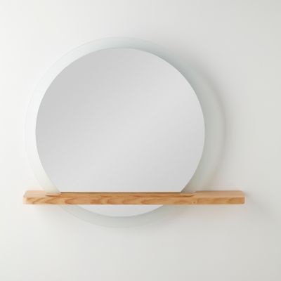 miroir lumineux led avec etagere goodhome adriska castorama