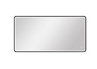 Miroir lumineux LED Lyon Chic noir 120 x 60 cm