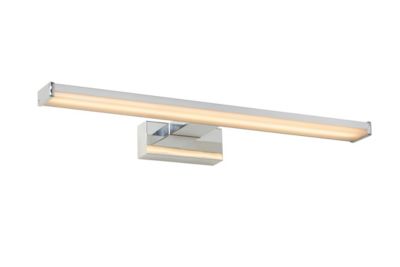 Miroir lumineux ONNO en m. plastique avec LED intégré - Chrome Dépoli - Lucide