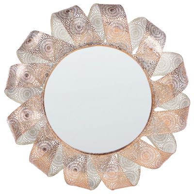 Miroir MANGALORE 54 cm 54 cm Métal Blanc