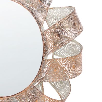 Miroir MANGALORE 54 cm 54 cm Métal Blanc