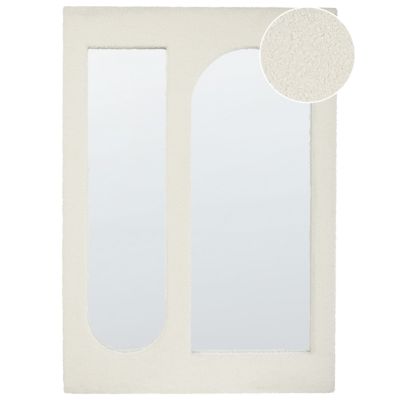 Miroir MARCIGNY 70 cm 100 cm Bouclé Blanc cassé