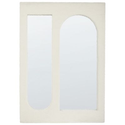 Miroir MARCIGNY 70 cm 100 cm Bouclé Blanc cassé